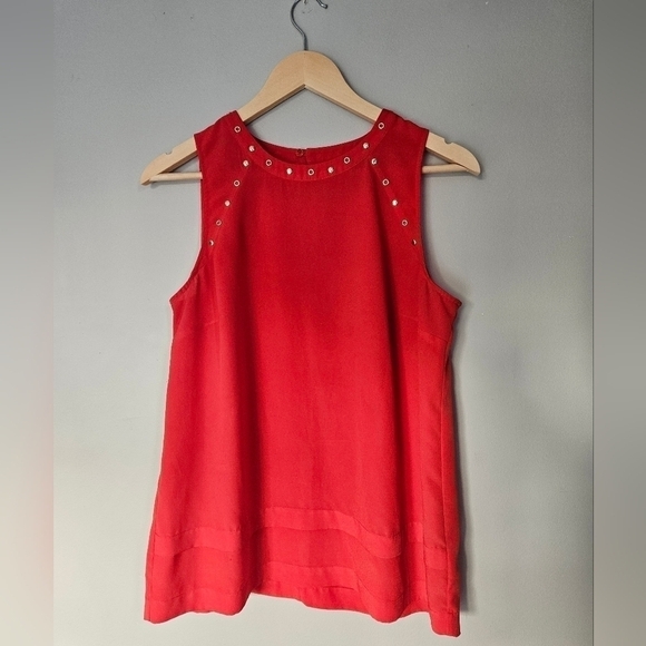 Michael Kors red sleeveless  tank top size medium. - Picture 1 of 7
